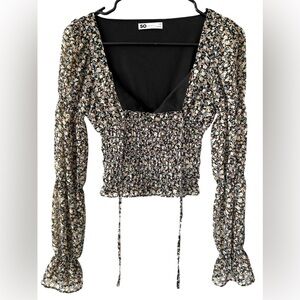 SO long sleeve floral print shirt.